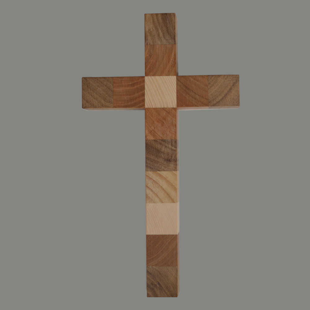 Holzkreuz, Würfel, 26 cm