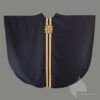 Applikationen Claus Kilian Festgewand Gewand Handstickerei Hauptgewand Kasel Messgewand Ornat Priestergewand reine Seide Reinseidenfutter Seide twist schwarz schwarze Kasel schwarzes Messgewand schwarzes Gewand Requiem Beerdigung Japangold shantungseide