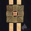 Applikationen Claus Kilian Festgewand Gewand Handstickerei Hauptgewand Kasel Messgewand Ornat Priestergewand reine Seide Reinseidenfutter Seide twist schwarz schwarze Kasel schwarzes Messgewand schwarzes Gewand Requiem Beerdigung Japangold shantungseide