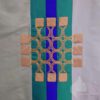 Applikationen Doupionseide Festgewand Gewand grün grünes Gewand Hauptgewand Messgewand Ornat Priestergewand reine Seide Reinseidenfutter Seide Japangold handstickerei in japangold Goldbrokat Claus Kilian
