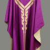 Festgewand Gewand gewebt handgewebt Handstickerei Handwebstoff Hauptgewand Kasel Marcel Schultheiß Messgewand Priestergewand reine Seide Reinseidenfutter Seide twist violett violette Kasel violettes Messgewand Ähren Ährenmotiv Applikation in reiner Seide adventszeit advent TreviraSeide