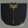 Claus Kilian Festgewand festornat Gewand Handstickerei Japangold Kasel Messgewand Ornat Priestergewand reine Seide Reinseidenfutter Shantungseide twist schwarz schwarzes Kasel schwarze Kasel schwarzes Messgewand Requiem