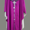 Festgewand Gewand gewebt Handstickerei Hauptgewand Kasel Messgewand Ornat Priestergewand reine Seide Reinseidenfutter Seide Shantungseide twist violett violette Kasel violettes Gewand violtettes Meßgewand marcel Schultheiß leidenswerkzeuge fastenzeit