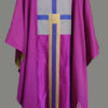 Applikationen Doupionseide Festgewand Gewand Hauptgewand Irene Rothweiler Ornat reine Seide Reinseidenfutter Seide violett violette Kasel violettes Messgewand adventszeit fastenzeit