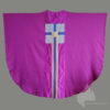 Applikationen Doupionseide Festgewand Gewand Hauptgewand Irene Rothweiler Ornat reine Seide Reinseidenfutter Seide violett violette Kasel violettes Messgewand adventszeit fastenzeit