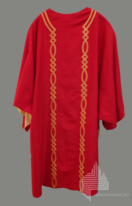 Festgewand Gewand gewebt Handstickerei Hauptgewand Japangold Kasel Messgewand Priestergewand reine Seide Reinseidenfutter Seide Shantungseide twist Claus Kilian