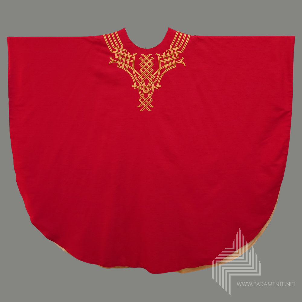 Festgewand Gewand gewebt Handstickerei Hauptgewand Japangold Kasel Messgewand Priestergewand reine Seide Reinseidenfutter Seide Shantungseide twist Claus Kilian