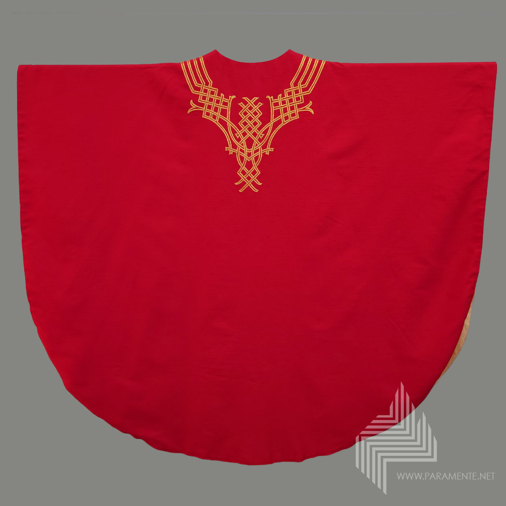 Festgewand Gewand gewebt Handstickerei Hauptgewand Japangold Kasel Messgewand Priestergewand reine Seide Reinseidenfutter Seide Shantungseide twist Claus Kilian