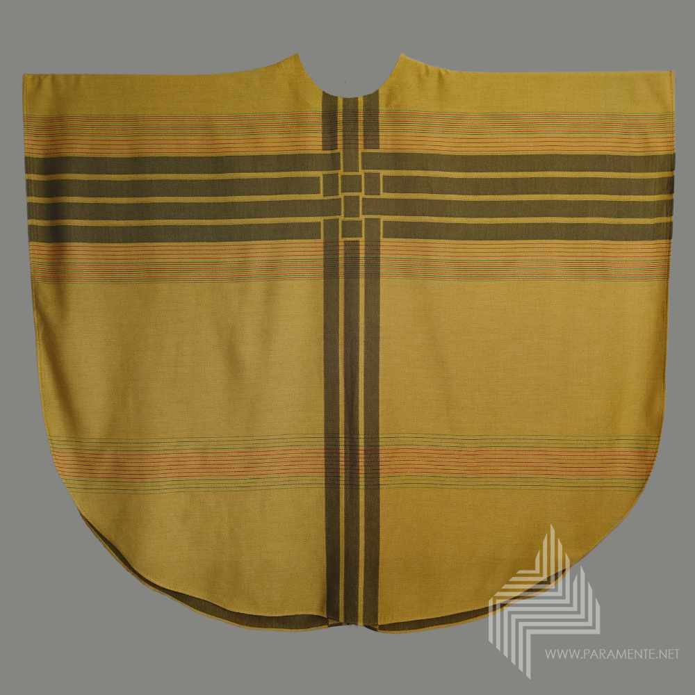 Claus Kilian eingewebtes Motiv Festgewand Gewand gewebt Hauptgewand Jaquardgewebe Kasel Messgewand Ornat Priestergewand gold schwarz schwarze Kasel schwarzes Messgewand Requiem