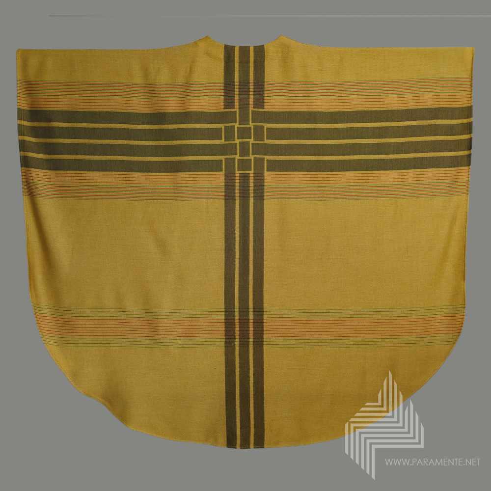 Claus Kilian eingewebtes Motiv Festgewand Gewand gewebt Hauptgewand Jaquardgewebe Kasel Messgewand Ornat Priestergewand gold schwarz schwarze Kasel schwarzes Messgewand Requiem